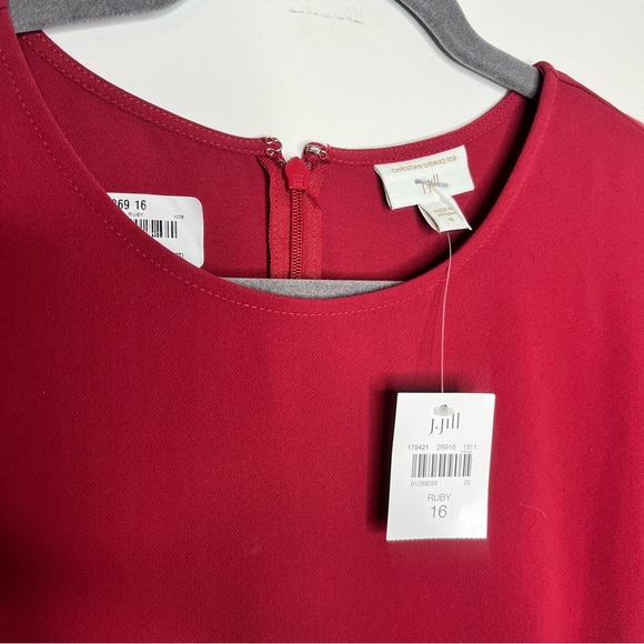 Christian Siriano for J. Jill Red Midi Dress, NWT - Picture 4 of 8